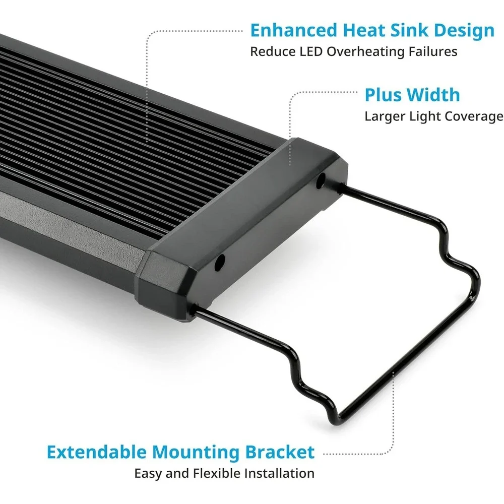 NICREW ClassicLED Plus 18W Aquarium Light with Timer 24–30 Inch Tank‎ Fixture